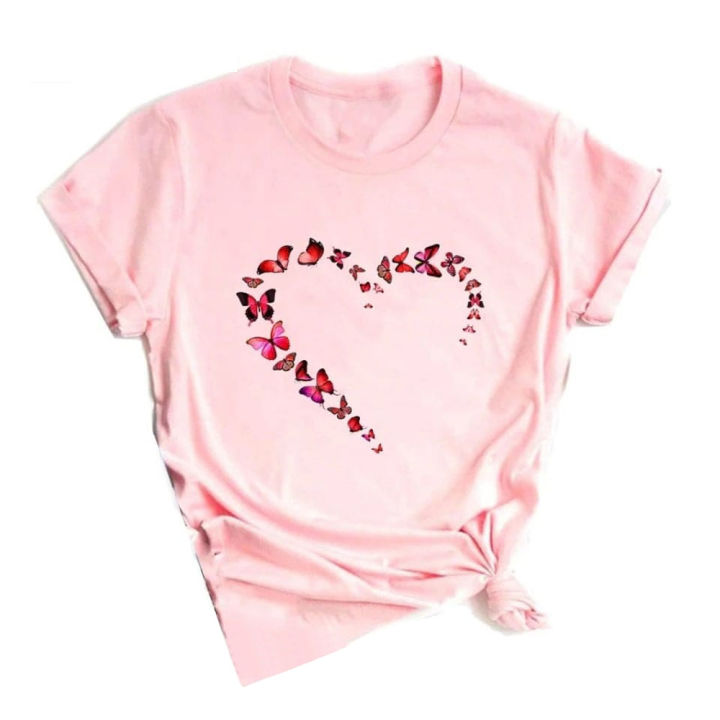Fashion Ladies Cotton Short Sleeve Casual Girl's Print New T-Shirt