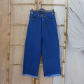 Women's High-Waist Denim Palazzo Pants - Full Length, Original Export Quality.