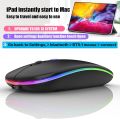 Rechargeable Wireless & Bluetooth RGB Dual Model Waterproof Optical Mouse For PC and Laptop Mouse. 