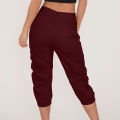 Womens Summer Cropped Pants Women Cargo Pants Cropped Trousers Harem Jogging Beam Foot Fitness Pocket Loose Short Pants Pantalon. 