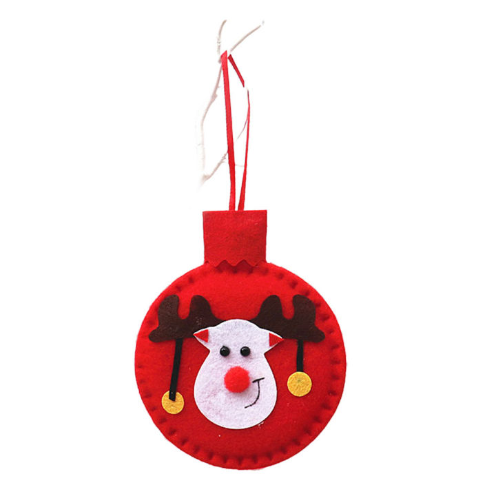 【Wweirdoo】Round Santa Hanging Ornament Xmas Home Decoration