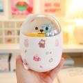 Ins Desktop with Lid Trash Can Mini Kawaii Cute Bear Trash Bin Storage Box Girl. 