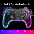 Wireless Transparent RGB Video Gamepads Game Controller Joystick STK-7039RG Compatible For Switch Pro Windows 7/8/10 And PC Steam. 