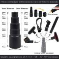 12Piece Universal Vacuum Attachment Kit Extension Wand Flexible Crevice Tool Adapter Vacuum Cleaner Parts. 