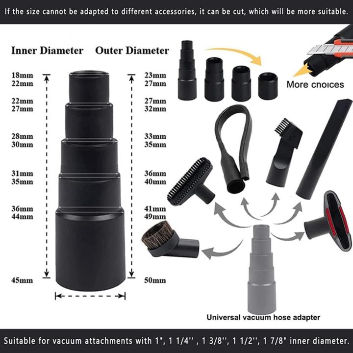 12Piece Universal Vacuum Attachment Kit Extension Wand Flexible Crevice Tool Adapter Vacuum Cleaner Parts