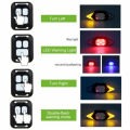 LED Bicycle USB Indicator Bike Rear Tail Laser Turn Signal Light Wireless Remote Tail Lights. 