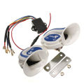 Electric Ultra Loud Air Snail Horn. Magic Horn 18 Sounds For Motorcycle or Bike , Car- 2pcs (1pair).