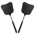 Mosquito and Fly Killing Plastic Fly Swatter Retractable Stainless Steel Rod, Suitable for Indoor and Outdoor Use (2 Pack). 