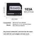 Baseqi For Macbook Air 13inch Aluminum MiniDrive Micro SD Card Adapter Card Reader. 