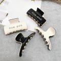 Hair accessories, Miumiu women's acetic acid grip large shark clip, 2024 new high-end hair clip. 