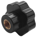 XHHDQES 10 Pcs M10 10mm Dia Thread Black Plastic Star Head Clamping Knob Grip. 
