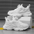 Children Casual Shoes Boys Sneakers Solid White Black Shoes Mesh Breathable Kids Running Sports Tenis for Girls Chunky Sneakers.