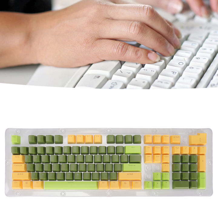 Keyboard Keycaps Translucent Characters Arc Layout Mechanical Keyboard ...