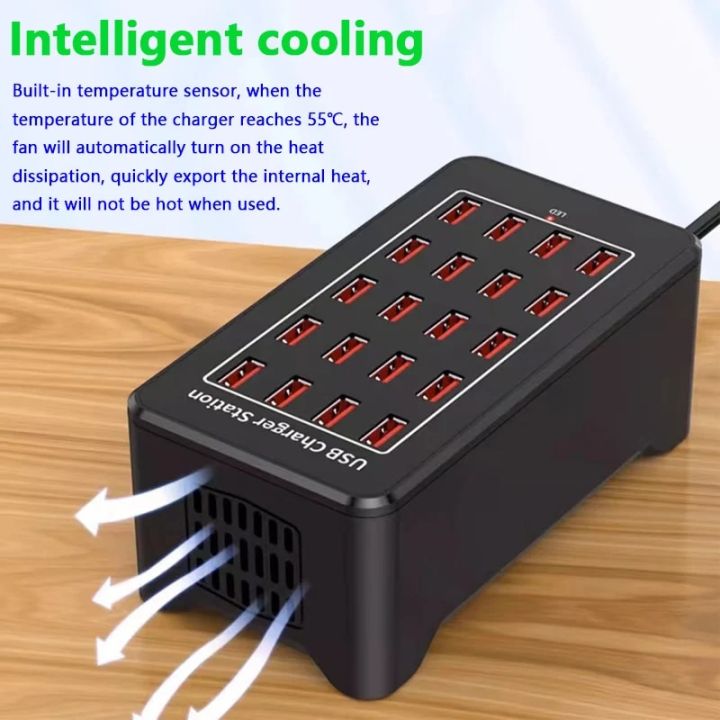 Multi-port%20USB%20Charger%20Hub%20Universal%20wall%20desktop%20Station%2010%2015%2020%2025%2030%20Ports%20Fast%20Charging%20Wall%20Charger%20for%20iPad%20Phone%20Tablet%20-%20Image%203