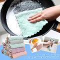 Kitchen Supplies Absorbent Hanging Towel Coral Fleece Tea Towel Microfiber Cleaning Towel Kitchen Car Cleaning- Kitchen Towel.