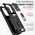 For Xiaomi Redmi Note 13 Pro 4G 5G Case Slide Lens Protect Shockproof Armor Phone Cases For Xiaomi Poco C65 4G Ring Holder Cover.