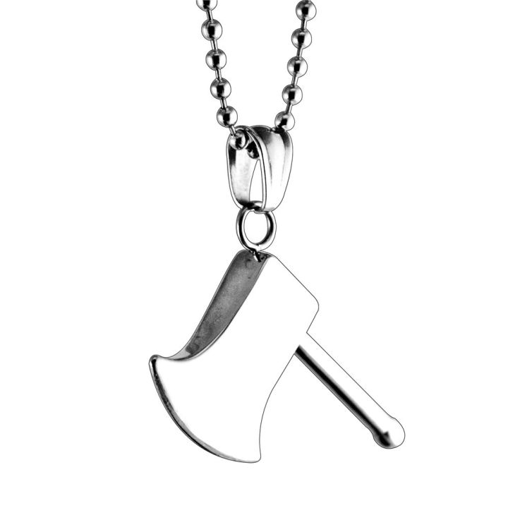 Light luxury niche design high-end titanium steel jewelry men's ax necklace live broadcast non-fading sweater chain N543