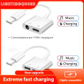 Type-C Connector USB C to Dual Type-C 3 5mm Jack AUX Cable Adapter for Charging 2 in 1 Splitter. 