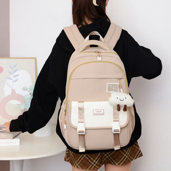 New%20Kids%20School%20Bag%20Elementary%20School%203-6%20Grade%205%20Middle%20School%20High%20School%20Girls%20Backpack%20Fashion%20Contrast%20Travel%20Backpack%20-%20Image%202