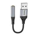 Hoco LS36 USB To 3.5mm Fresh External Sound Card - Black. 