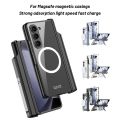 Plating Phantom Case for Samsung Galaxy Z Fold 5 4 3, Magnetic Hinge Protection, [S Pen Holder] [Folding Stand] [HD Tempered Film] Fold5 Fold4 Cover All-Inclusive Casing. 