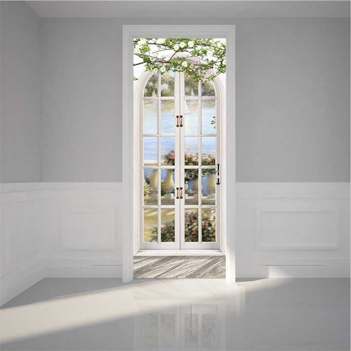 Migeet%203D%20Door%20Mural%20Door%20Sticker%20Removable%20Self%20Adhesive%20Wall%20Decal%20Removable%20Vinyl%20Door%20Art%20Decor%20for%20Home%20Decorations%20-%20Image%203