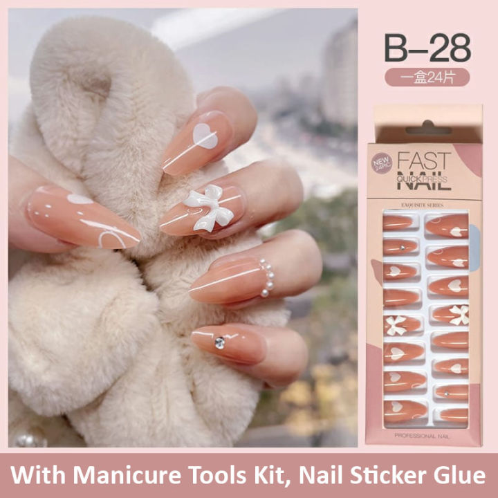 Fast%20Nail%20B%20Series%20Quick%20Press%2024x%20False%20Nail%20Set%20With%20Sticker%20Glue%20-%20Fake%20Nails%20-%20Image%202