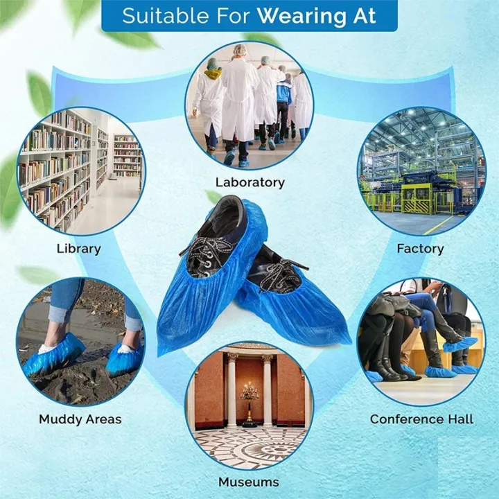100PCS%20Disposable%20Boot%20Shoes%20Covers%20Indoor%20Protect%20Home%20Floors%20Outdoors%20Water%20Resistant%20Cover%20-%20Image%203