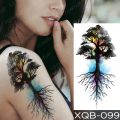 Waterproof Temporary Tattoo Sticker Blue Ice Dragon Plum Blossom Flash Tattoos Family Tree Fox Body Art Arm Tatoo Women Men. 