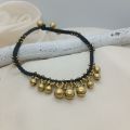 [ New ] Thai Ethnic Style Harajuku Mori Retro Copper Bell Beach Anklet Simple Clothing with Hand-Woven Foot Ornaments. 