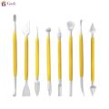 8Pcs/Set Sugarcraft Cake Decorating Pen, Many Shape Mixed Modeling Plunger Cutter, Fondant Cookie Sculpture Baking Tool. 