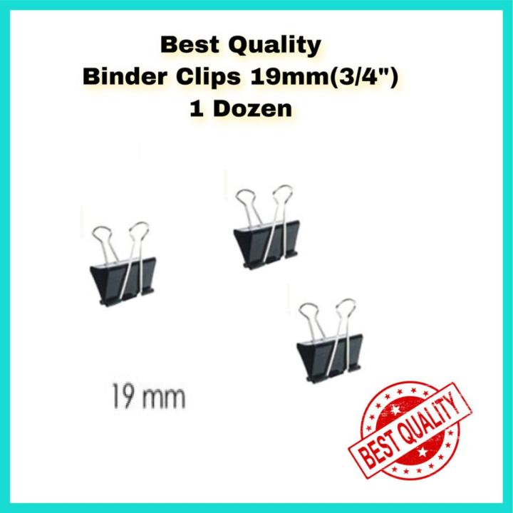 Binder Clips 19mm/25mm/32mm/41mm/51mm - 12pc