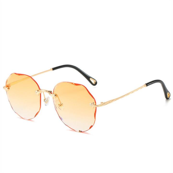 Oulylan Rimless Sunglasses Women Luxury Trimming Gradient Shades Sun Glasses Ladies Vintage Framless Eyewear UV400