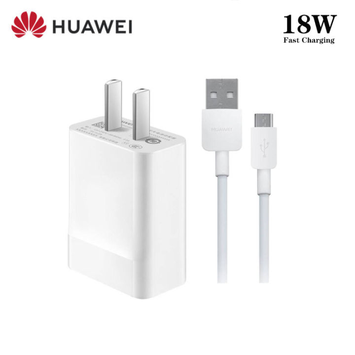 Huawei Charger 18W Fast Charging Adapter Original Wall Chargers with 2A Micro USB Cable for Nova 2i 3i Mate8 P8 Y YMax Y9 Y5Lite Y7Pro Y6Pro【COD】