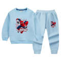 Spider Man clothing children's pure cotton hoodie set boys' autumn handsome long sleeved top and pants two piece set.