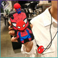 Spider Man Casing Samsung Galaxy S3 S4 S5 S6 S6 edge Cartoon Batman Phone Case Samsung Galaxy S6 edge Plus S7 S7 edge S8 Iron Man Captain Marvel The Avenger Superhero Silicone Cover with Bracket Holder Lanyard. 