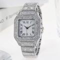 Elegant and Luxurious Set of Diamond Bracelet Watch and Wrist Watch for Women.