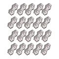 20 Pcs 3mm Duplex Clips Stainless Steel Wire Cable Rope Grips Clamps Caliper. 