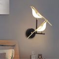 Postmodern Creative Bird Shape Wall Lamps Acrylic Alloy Simple For Living Room Restaurant Bedroom Gorgeous Decoration Luminaire.