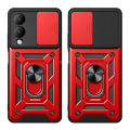Quiberk for Vivo Y17s Phone Case Slide Camera Cover Magnetic Kickstand Hard Shockproof Armor Back Casing. 