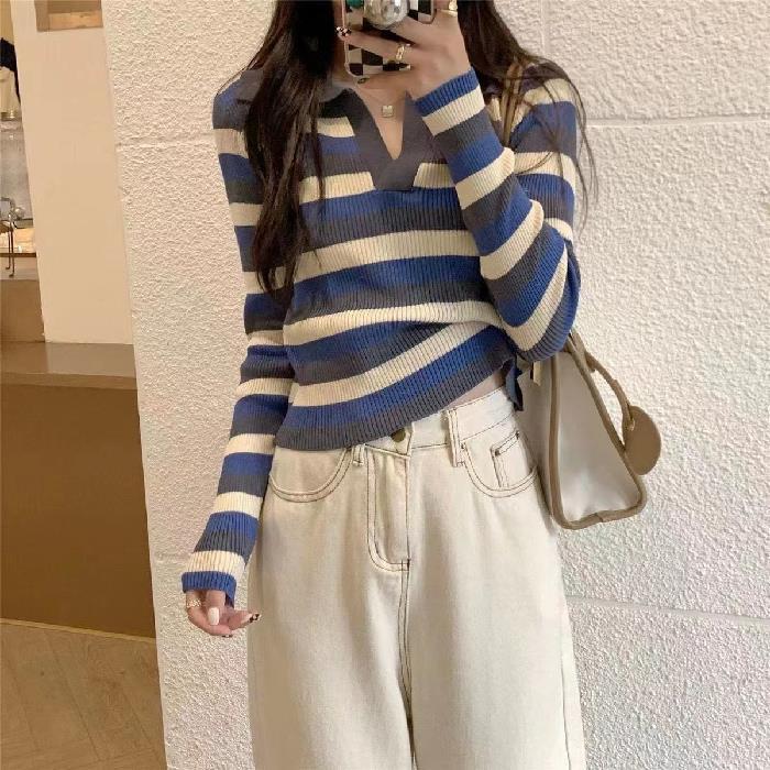 Color%20Polo%20Collar%20Long%20Sleeve%20T%20Women's%20T-shirt%202022%20Autumn%20and%20Winter%20Knitting%20Bottoming%20Shirt%20Slim%20Fit%20Slimming%20Inner%20Short%20Top%20ins%20-%20Image%208