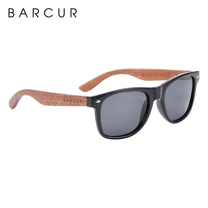 BARCUR%20Black%20Walnut%20Sunglasses%20Wood%20Polarized%20Sunglasses%20Men%20Glasses%20Men%20UV400%20Protection%20Eyewear%20Wooden%20Original%20Box%20-%20Image%204