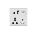 Wener Plus Series 13A 6Pin Pin Multi-Function Universal Combined Socket with Neon Indicator Electrical Wall Switch 3Pin. 