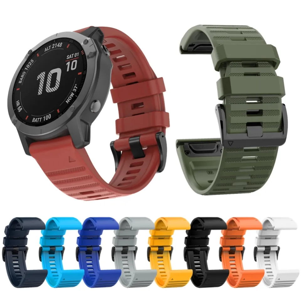 22mm Silicone Quick Release Watch Strap Band for Garmin Fenix