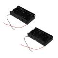 2X Spring Clip Black 4 x 1.5V D Size Batteries Holder Case.