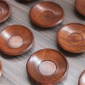 【mogge Store】Hot Japanese Style Solid Tableware Wood Bowl Fruit Dessert Plate Round Present Tableware Dishes Saucer. 
