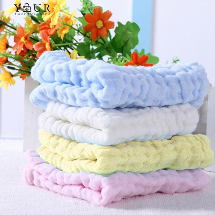 【Yurui】TKB Soft Cotton Infant Newborn Bathing Towel Washcloth Feeding (Can