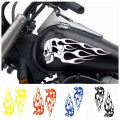 Universal Modification Accessories Helmet Decration 3D Fuel Tank Stickers Motorcycle Ornament Flame Skulls Decals. 