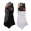 HoneyYami 1pair Men's Cotton Non-slip Yoga Socks With Grips Breathable Anti Skid Floor Socks For Pilates Gym Fitness Size 39-44.