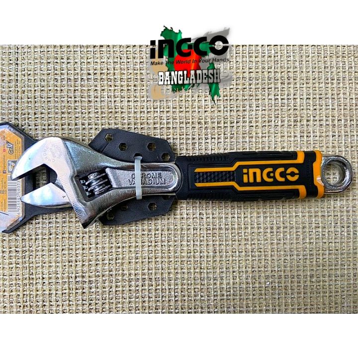 INGCO%2012"%20Adjustable%20wrench%20With%20Unique%20design%20two%20tone%20soft%20handle%20HADW131128%20-%20Image%203